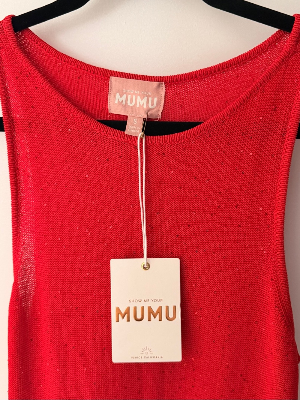 (NWT) Show Me Your MuMu ~ Miche Red Sequin Knit Mini Dress (S) - Picture 7 of 12